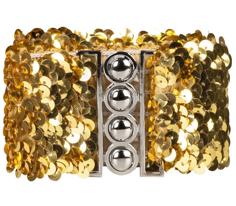 Gurt Pailletten gold 60x110 cm Stretch one size