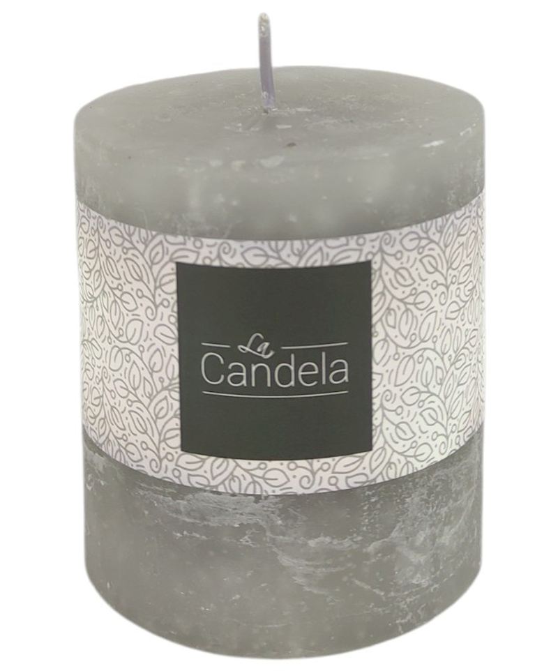 Bougie gris, 7x8 cm 
