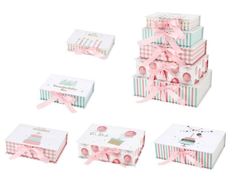 Set de box cadeau à lier Set de 5 box,