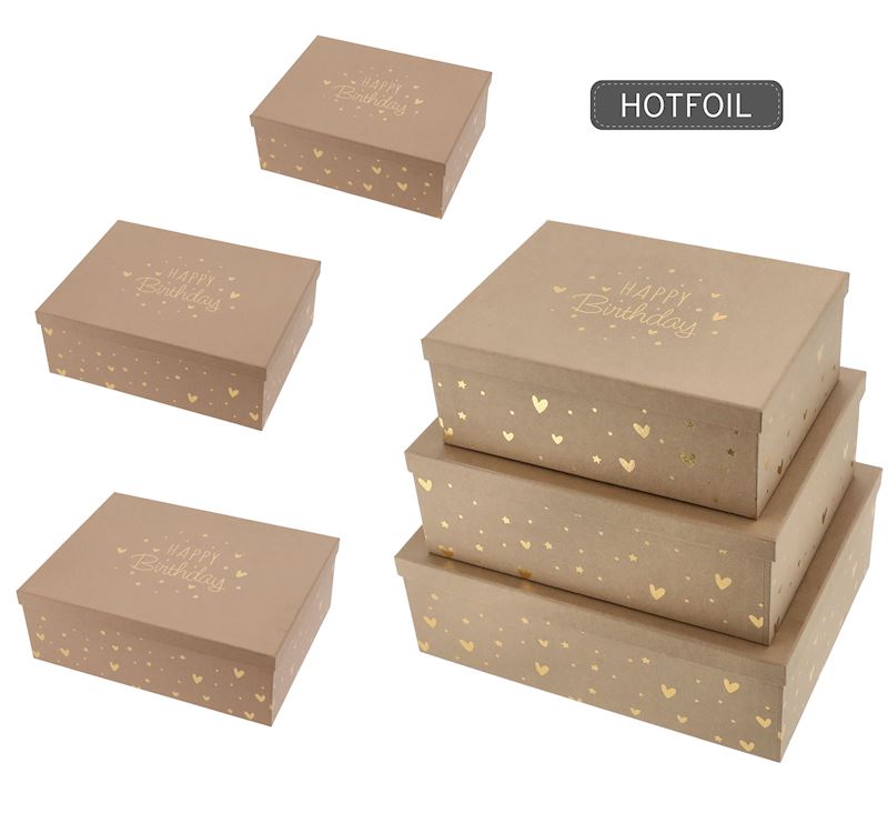 Geschenkbox Kraftpapier Happy Birthday