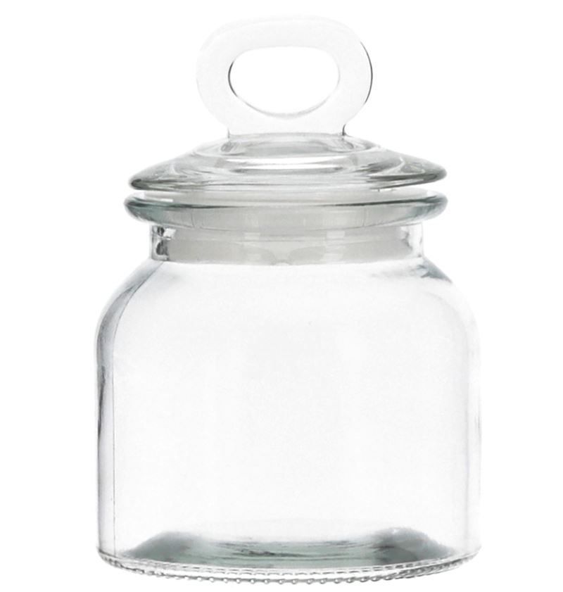 Glas mit Deckel 11x16 cm 