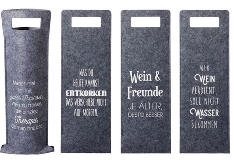 Goussetbouteille feutre Vin 