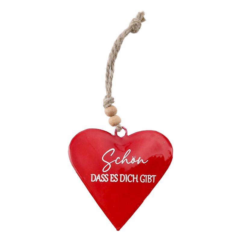 Hänger Deko Herz schön das es dich gibt aus Eisen, 8 cm