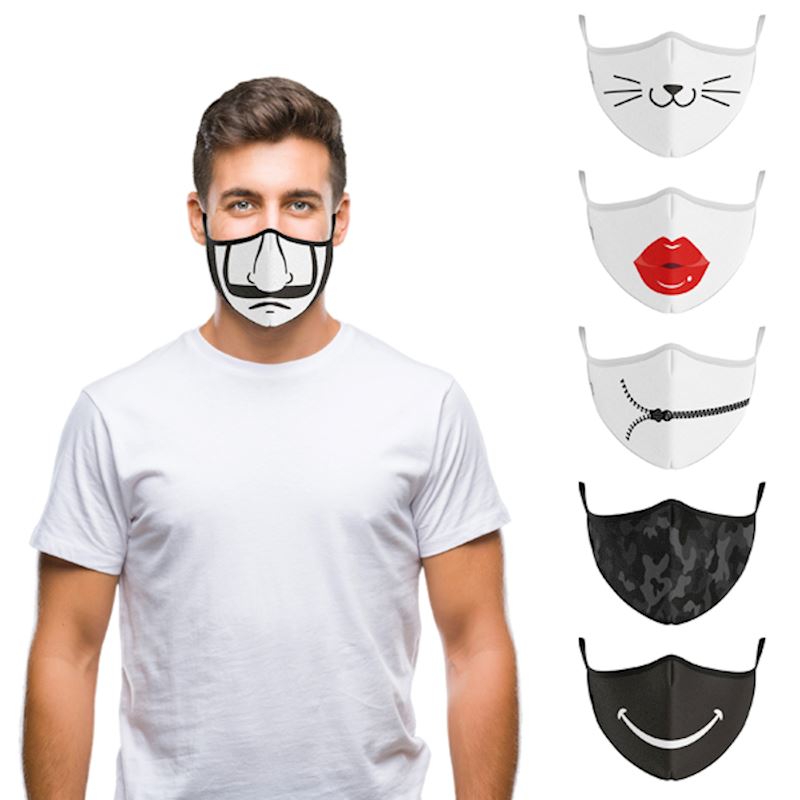 Masque de protection avec print
