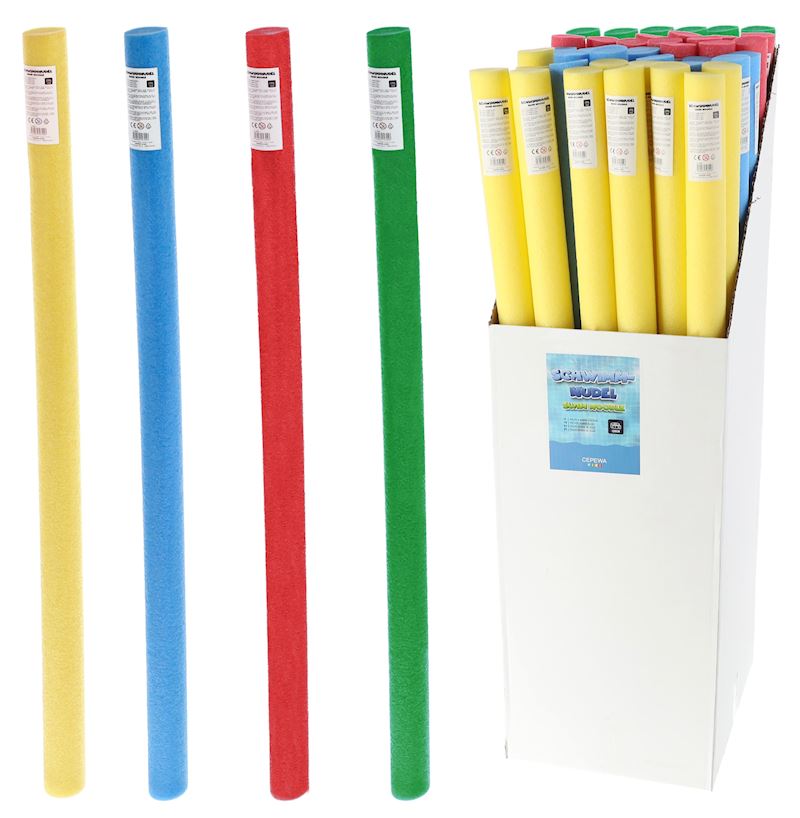 Schwimmnudel ca. 120 cm blau, gelb, grün und pink