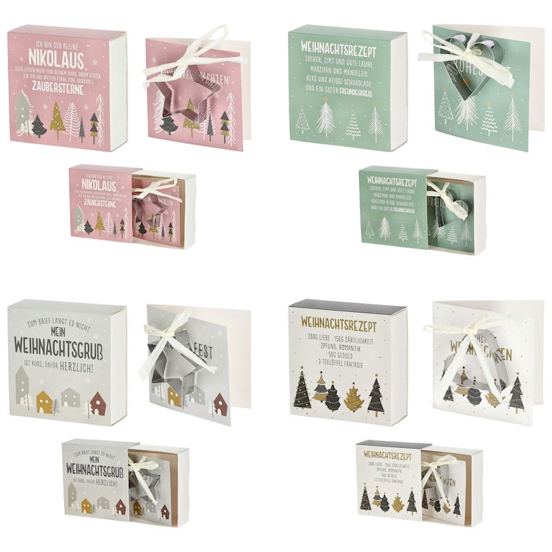 Emporte-pièce à biscuits de Noël 4 ass. 10x10 cm