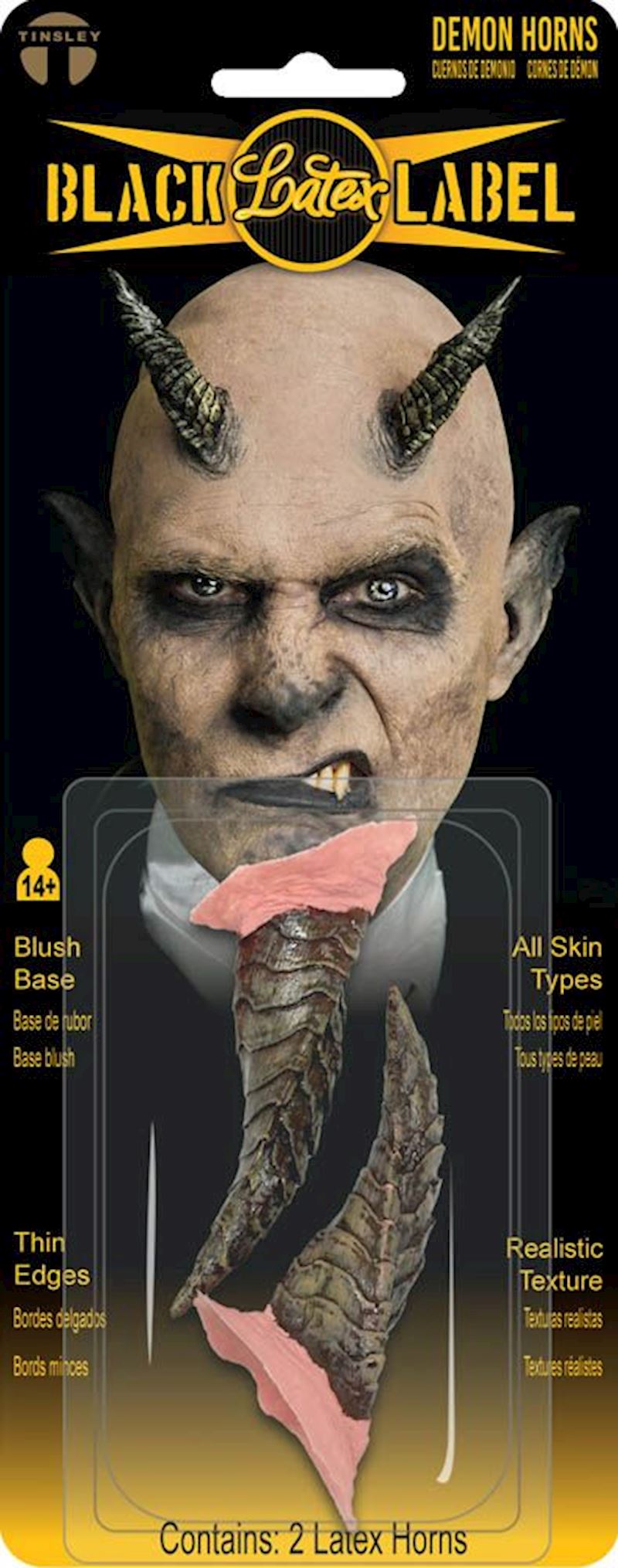 Latex Dämon Hörner ohne Kleber