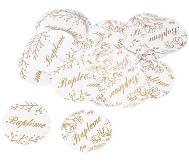 Deko Konfetti Taufe 2.8 cm 24 Stk. im Beutel ranzösisch