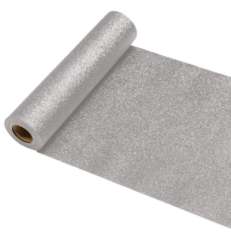 Chemin de table paillettes premium argent