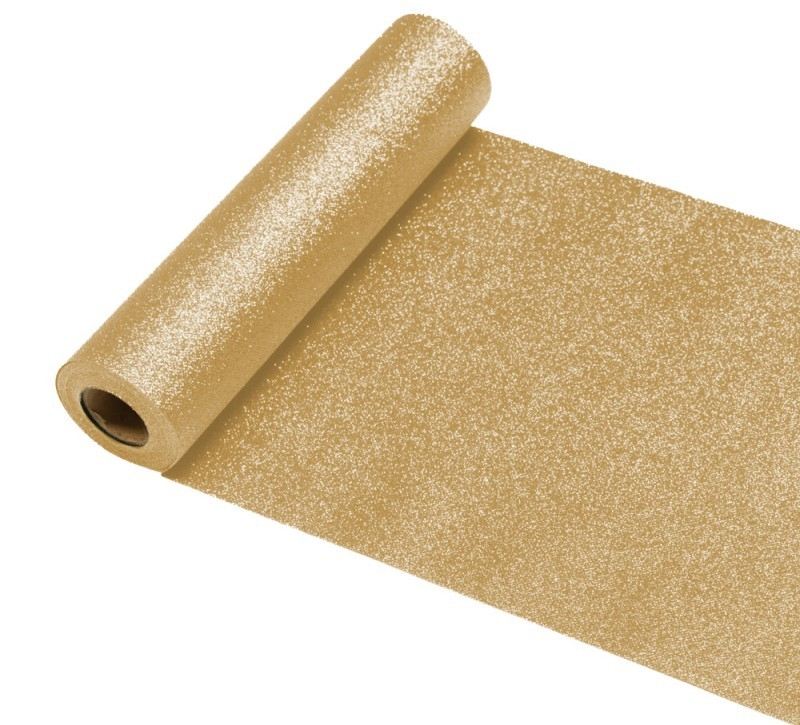 Chemin de table paillettes premium or 30 cmx5 m