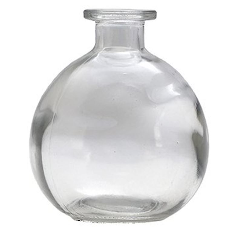 Glas Vase rund 12.5x14.5cm transparent