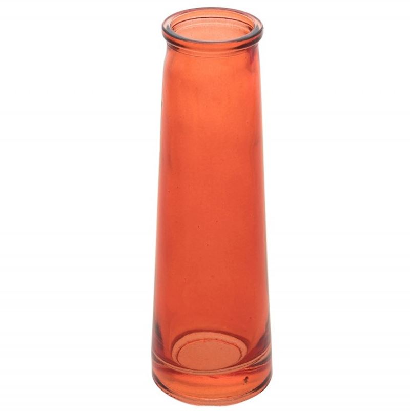 Vase aus Glas rot transparent 15 cm