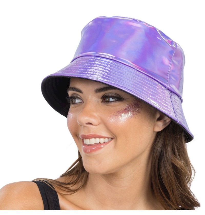 Fischerhut aus Vinyl violet 