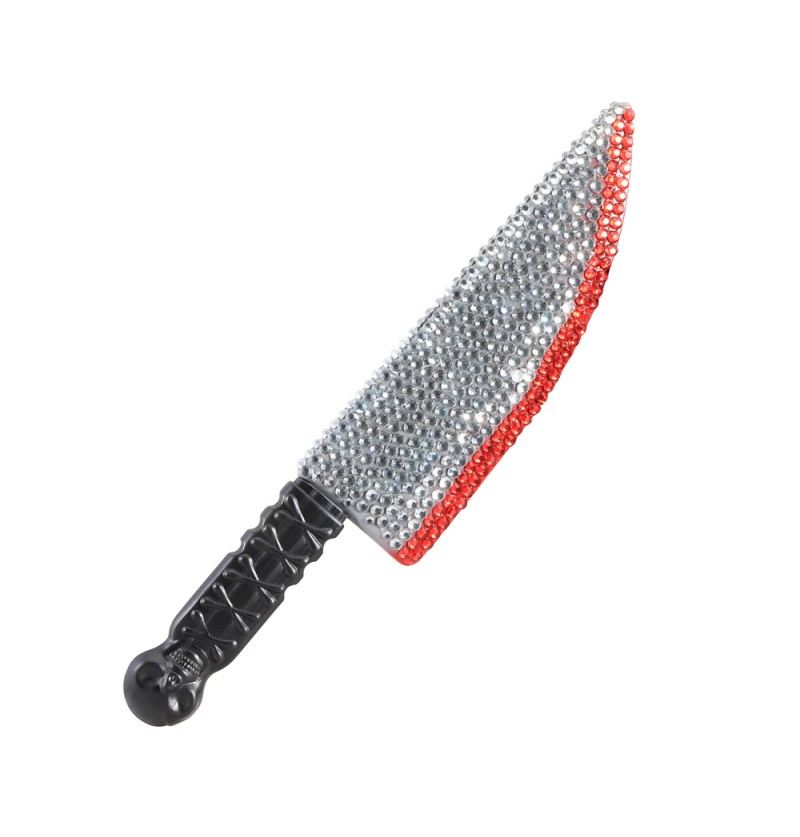 Couteau cuisine avec strass 37x8 cm