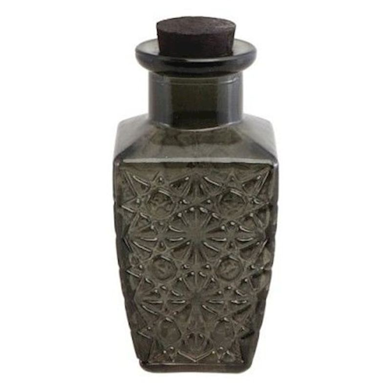 Fläschchen grün-schwarz 5.2x5.2x11.5 cm