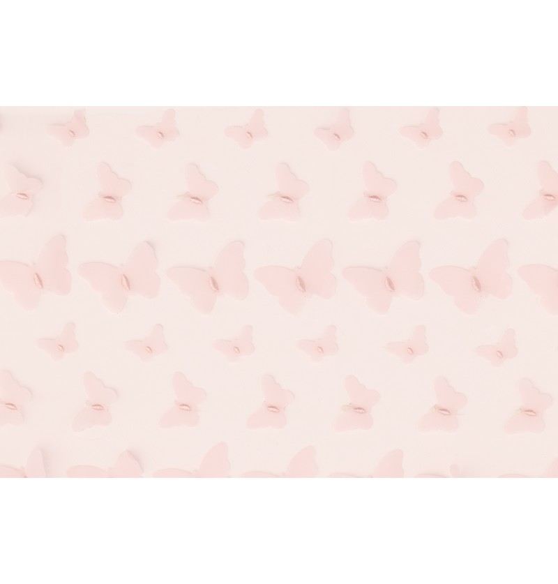 Tischläufer mit Schmetterling- Stickerei, rosa, 25 cm x 3 m