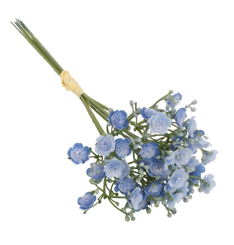 Blumen Bouquet Schleierkraut 6 Stk. blau, 12x24 cm