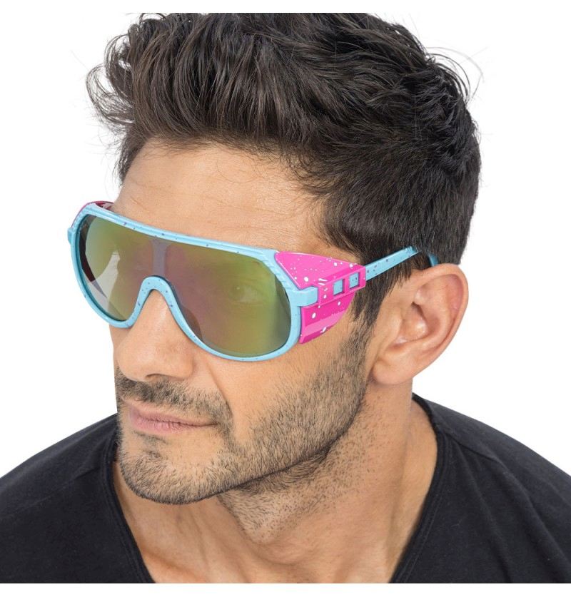 Skibrille blau mit rosa 