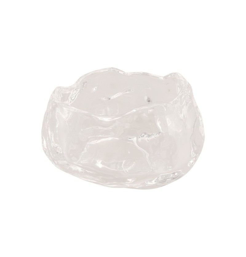 Kerzenhalter aus Glas Cameliablume, 6.5x6.5x3.7 cm