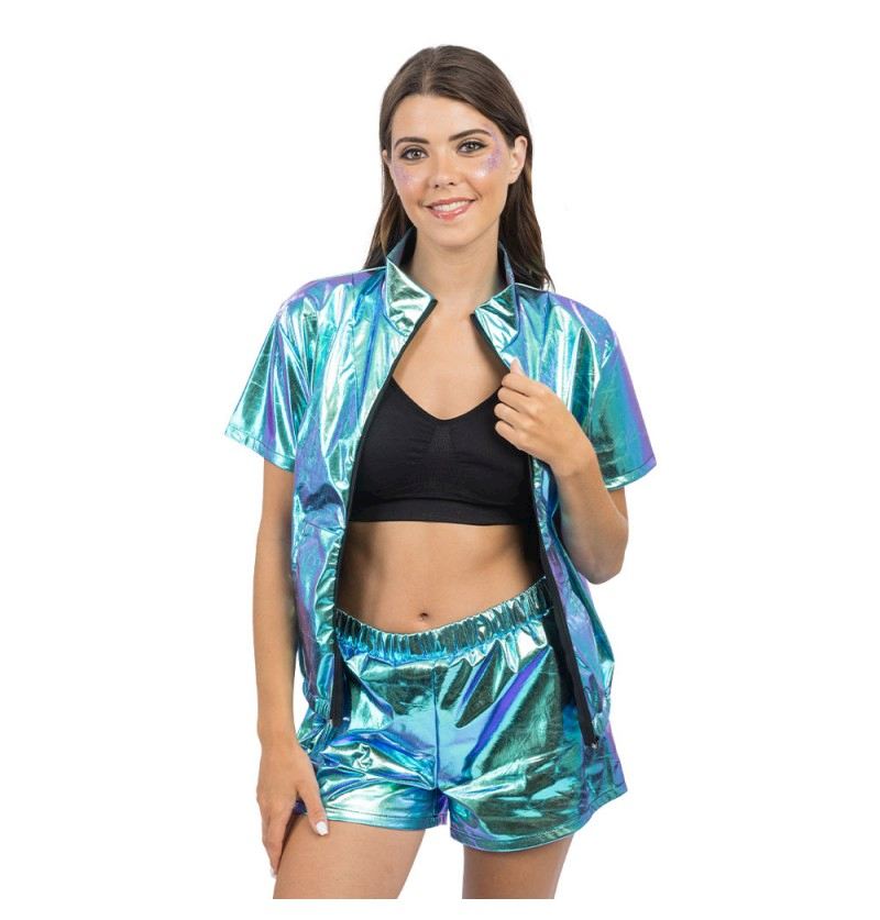 Kostüm Shorts und Jacke blau Grösse M