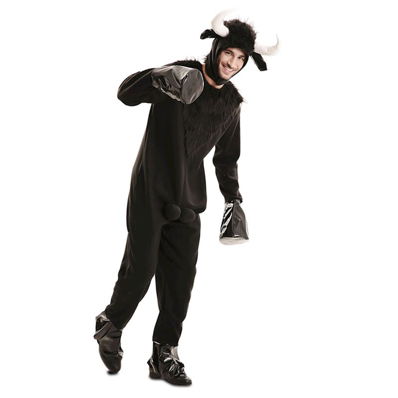 Kostüm Stier Grösse M/L Jumsuit mit Hut