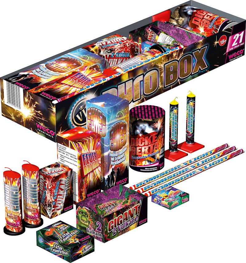 VIP Pyro-Box, Cat. 3, 21 pcs Assortiment de feu d'artifice