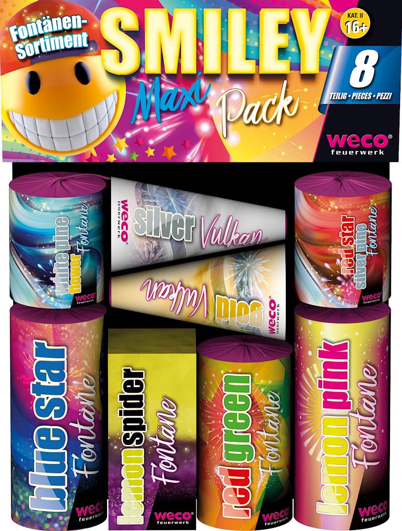 Feux d'artifice Smiley Maxi Pack