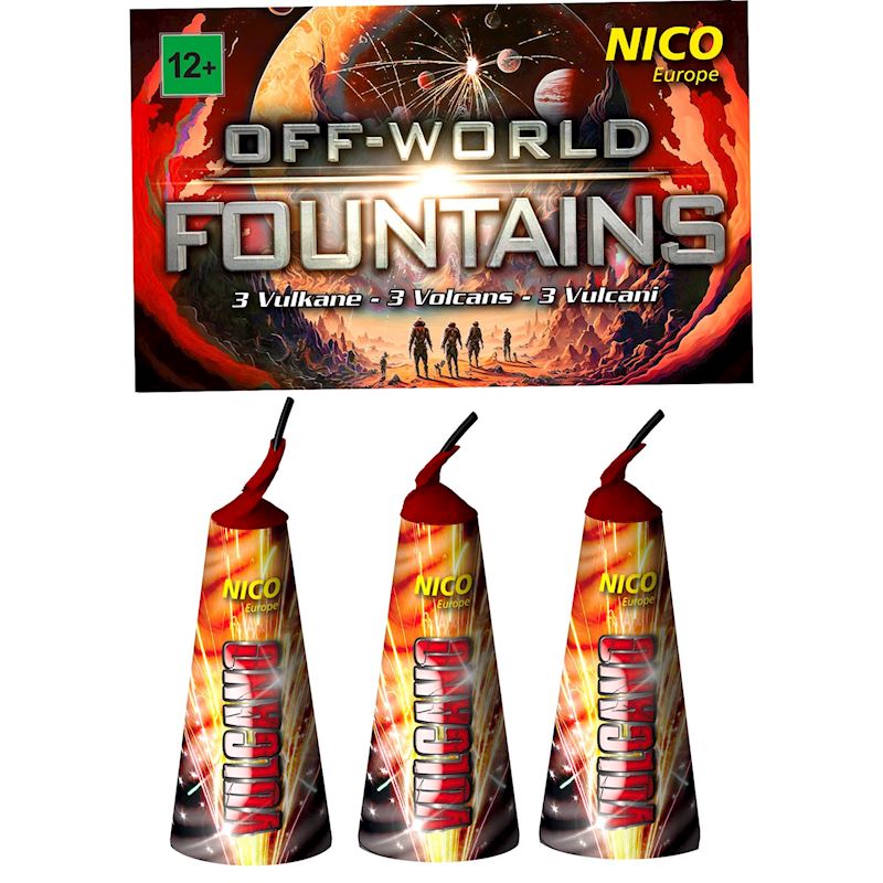 Off World Fountains, Kat. F1 3 Vulkane im Beutel