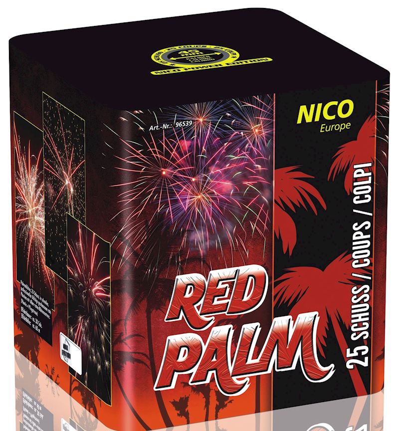 LB Red Palm 25 Schuss Kat.3 Effekthöhe ca. 60m / ca. 30 s