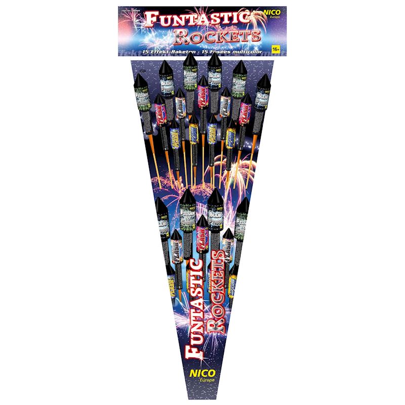 Funtastic Rockets-Set, Kat. F2 15 Raketen