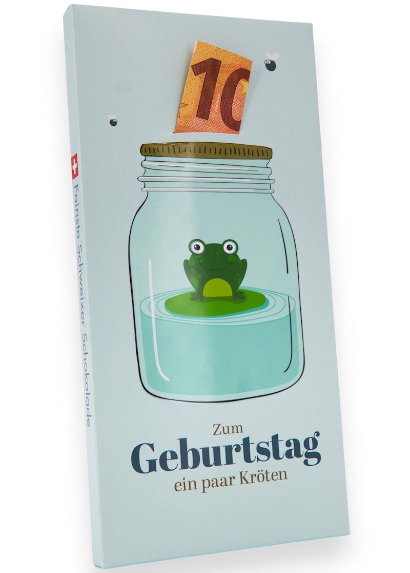 Schokoladentafel 100 g Zum Geburtstag ein paar Kröten