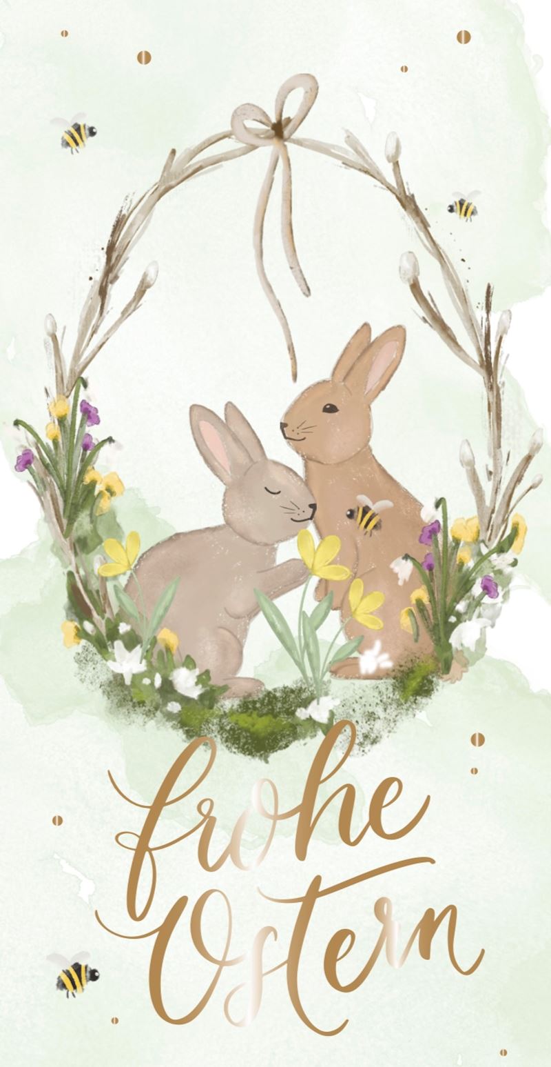 Schokoladentafel 100 g Frohe Ostern, grün