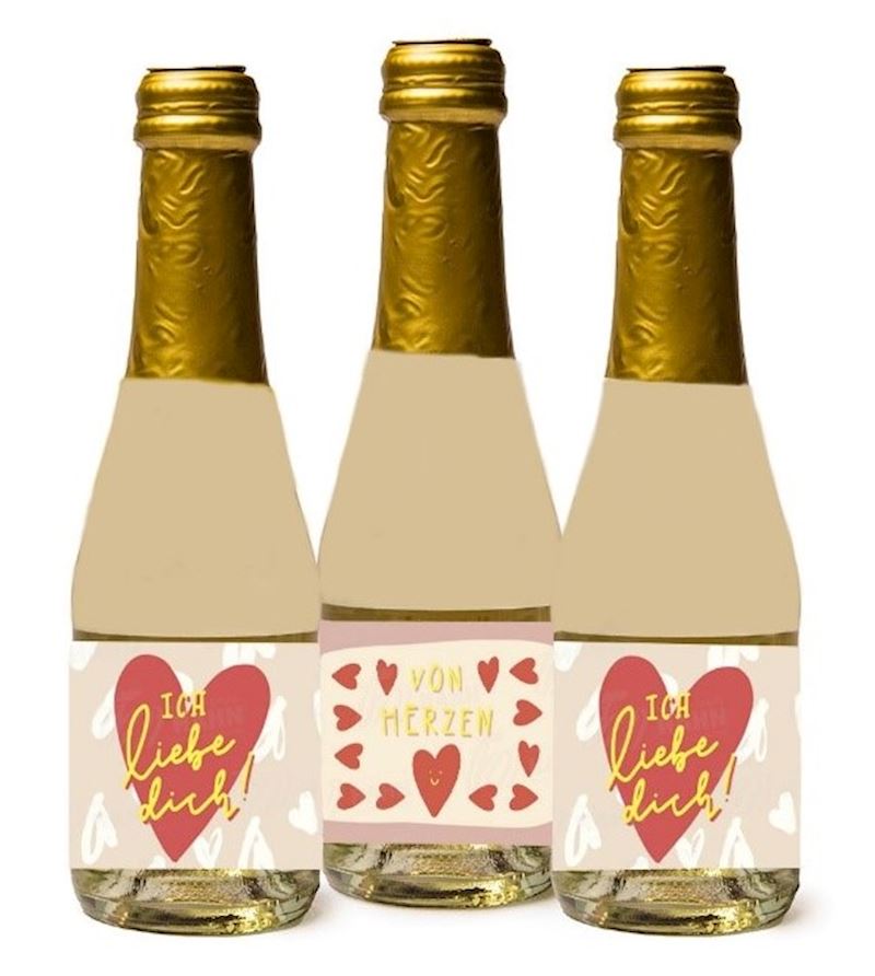 Flasche Piccolo Frizzante 2 dl Liebe 3 sort.