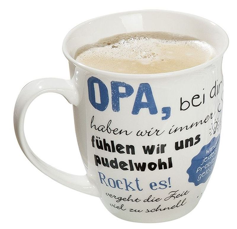 Tasse Jumbo Opa bei dir... diverse Sprüche 4 dl