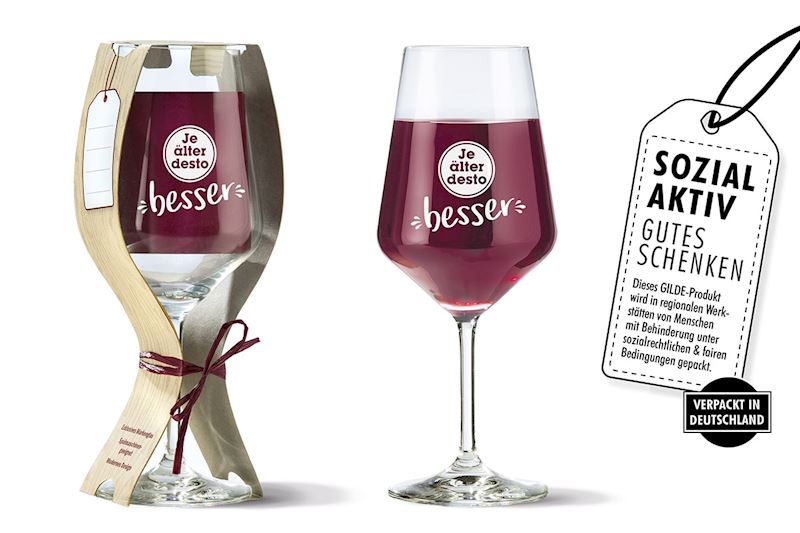 Weinglas Je älter desto besser 22 cm 5 dl
