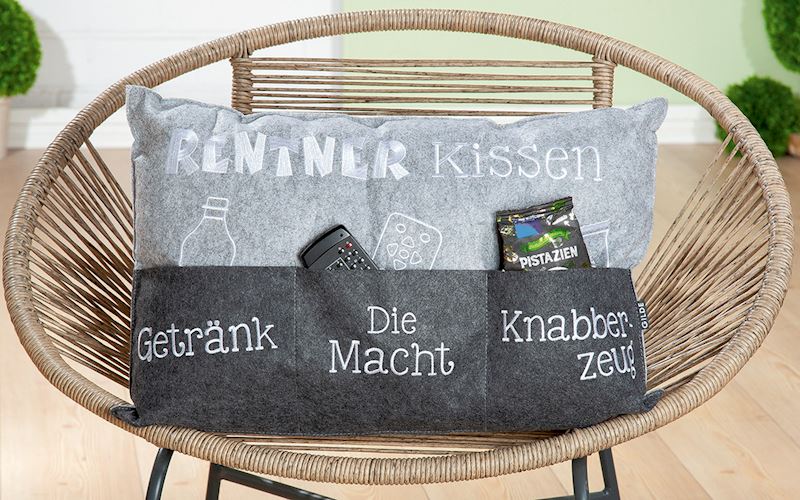 Coussin pour retraité slogan Rentner Kissen
