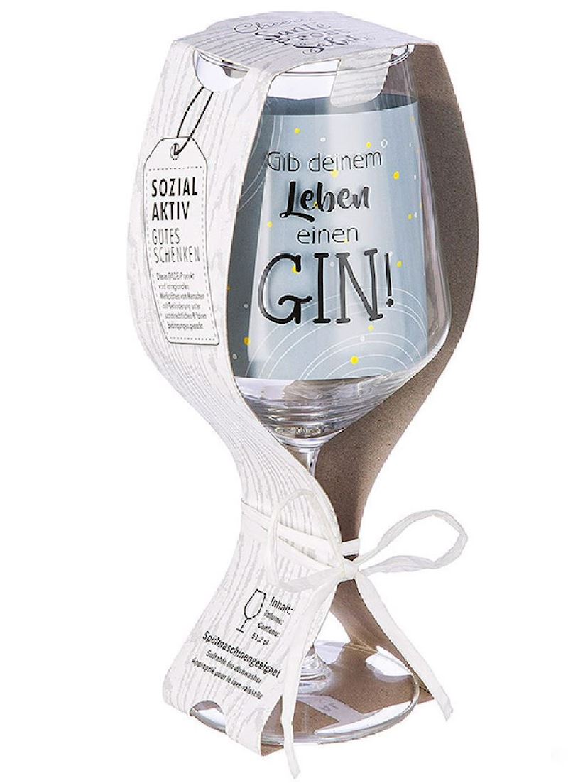 Weinglas Gib deinem Leben erinen Gin