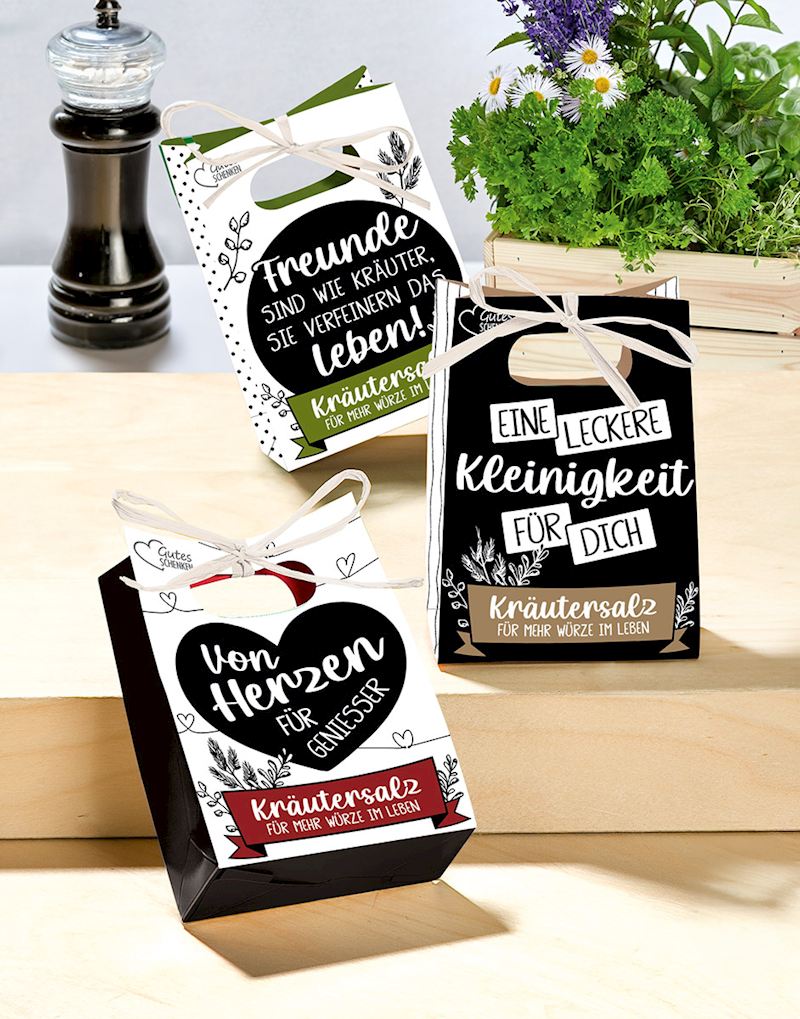 Sac cadeau avec phrases herbes 70g