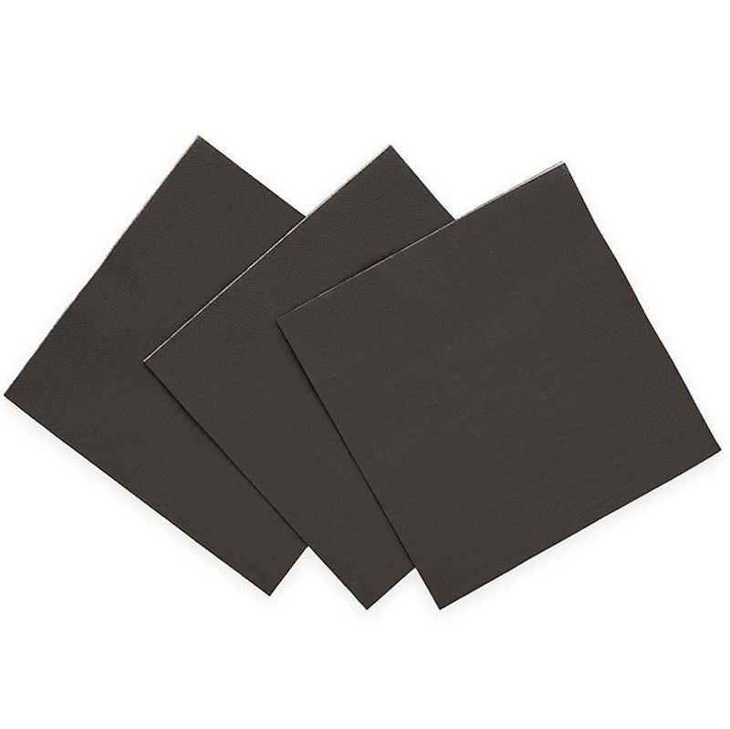 Cocktailservietten schwarz 24x24 cm, 20 Stk.