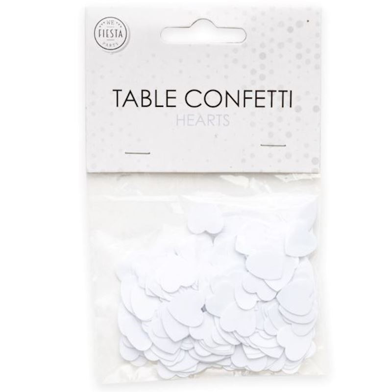 Tischkonfetti weisse Herzen 14 g Streudeko