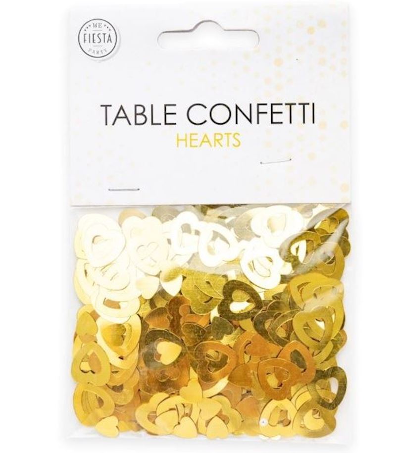Tischkonfetti goldene Herzen 14 g Streudeko