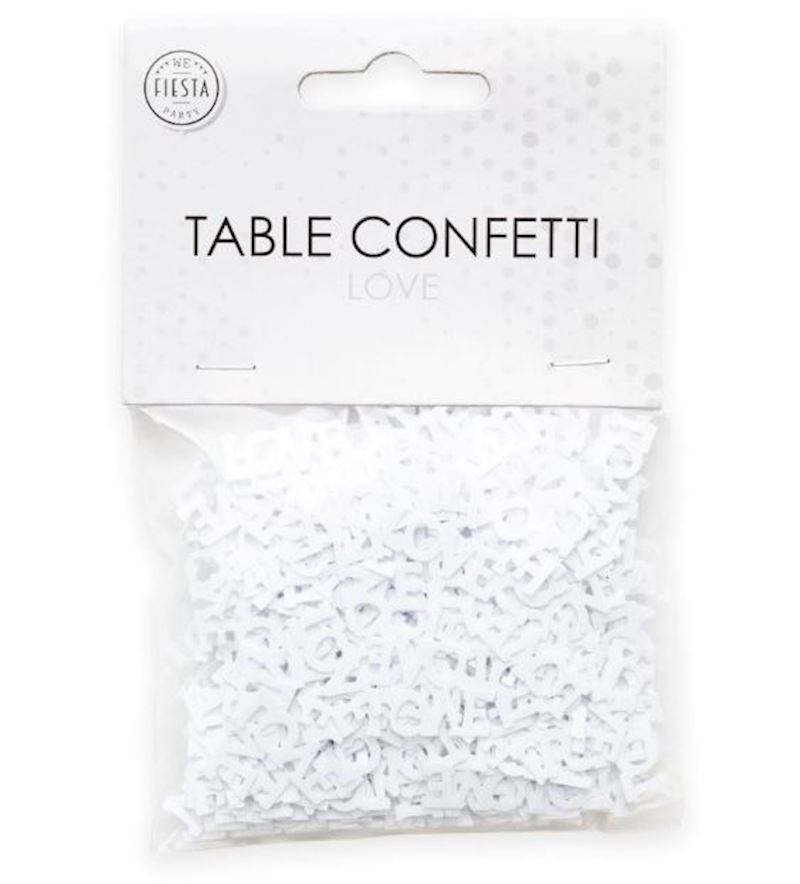 Tischkonfetti Love weiss 14 g Streudeko