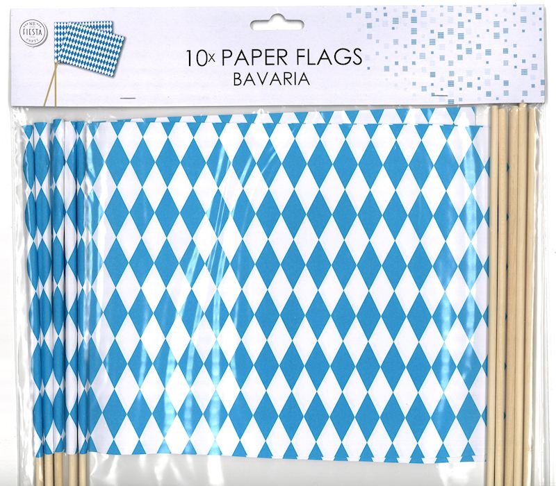 Papierfahnen Bayern 10 Stk. 50x20x30 cm