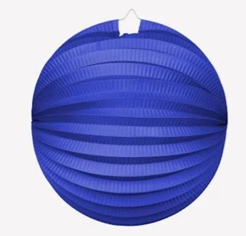 Lampion blau 25 cm ohne Kerzenhalter