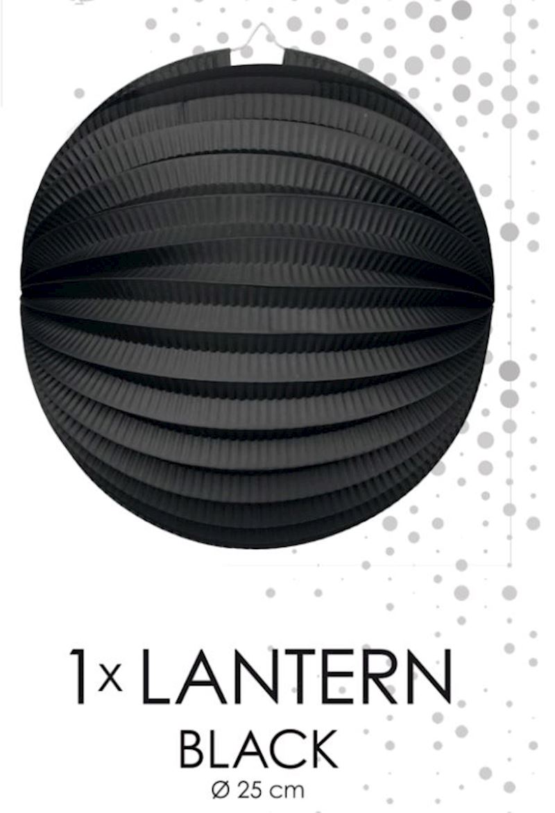 Lampion schwarz 25 cm ohne Kerzenhalter