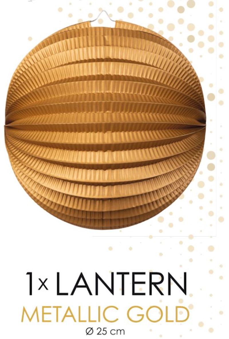 Lampion gold 25 cm ohne Kerzenhalter