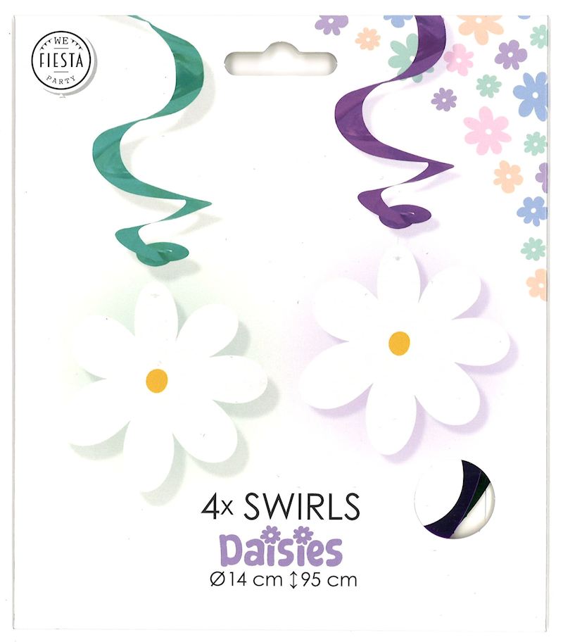 Décoration suspendue marguerites 4 pcs