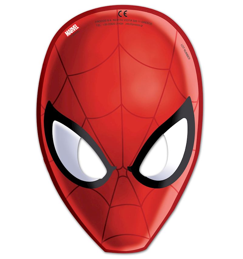 Maske Spiderman Crime Fighter 6 Stk. aus Karton