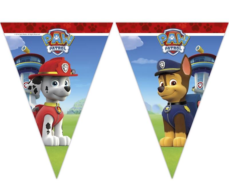 Wimpelkette Paw Patrol 2.3 m Plastik 9 Wimpel