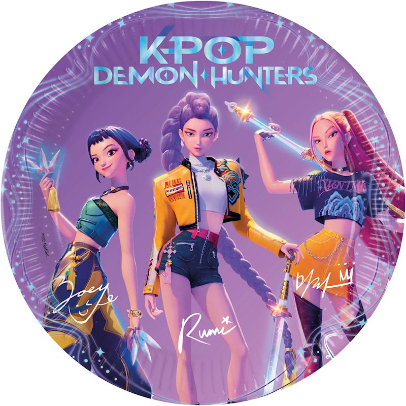 Partyteller 23 cm K-Pop Demon Hunters 8 Stk.